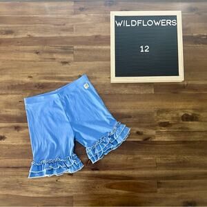 Wildflowers La La Land Percy Shorties 12 Blue Knit Ruffle Shorts